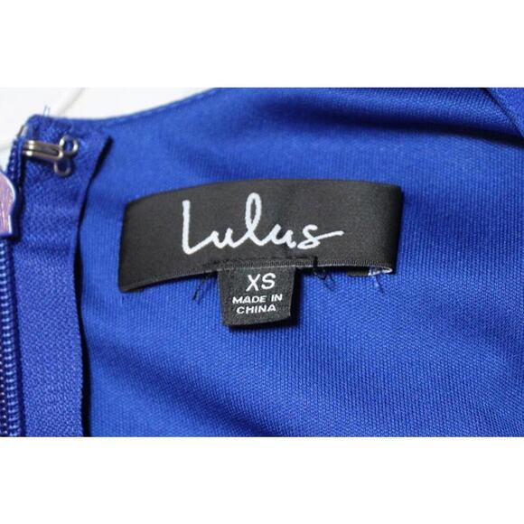 NWT Lulus Blue Maxi Gown Spaghetti Strap Formal Dress Women’s XS NWT - Picture 5 of 8